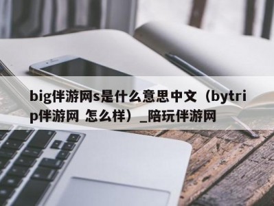 big伴游网s是什么意思中文（bytrip伴游网 怎么样）_陪玩伴游网